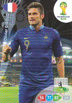Olivier Giroud France Panini 2014 World Cup #167
